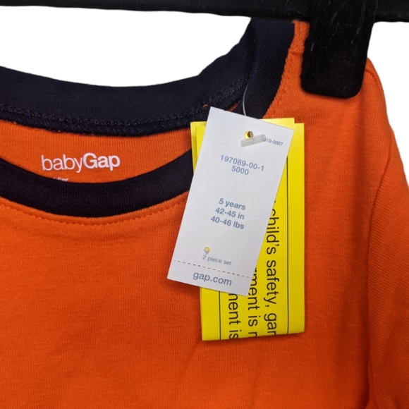 NWT BabyGap Boy's Orange Long Sleeve Shirt 🚗✨ - Picture 5 of 10